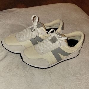 Men's Cream and Gray Sneakers